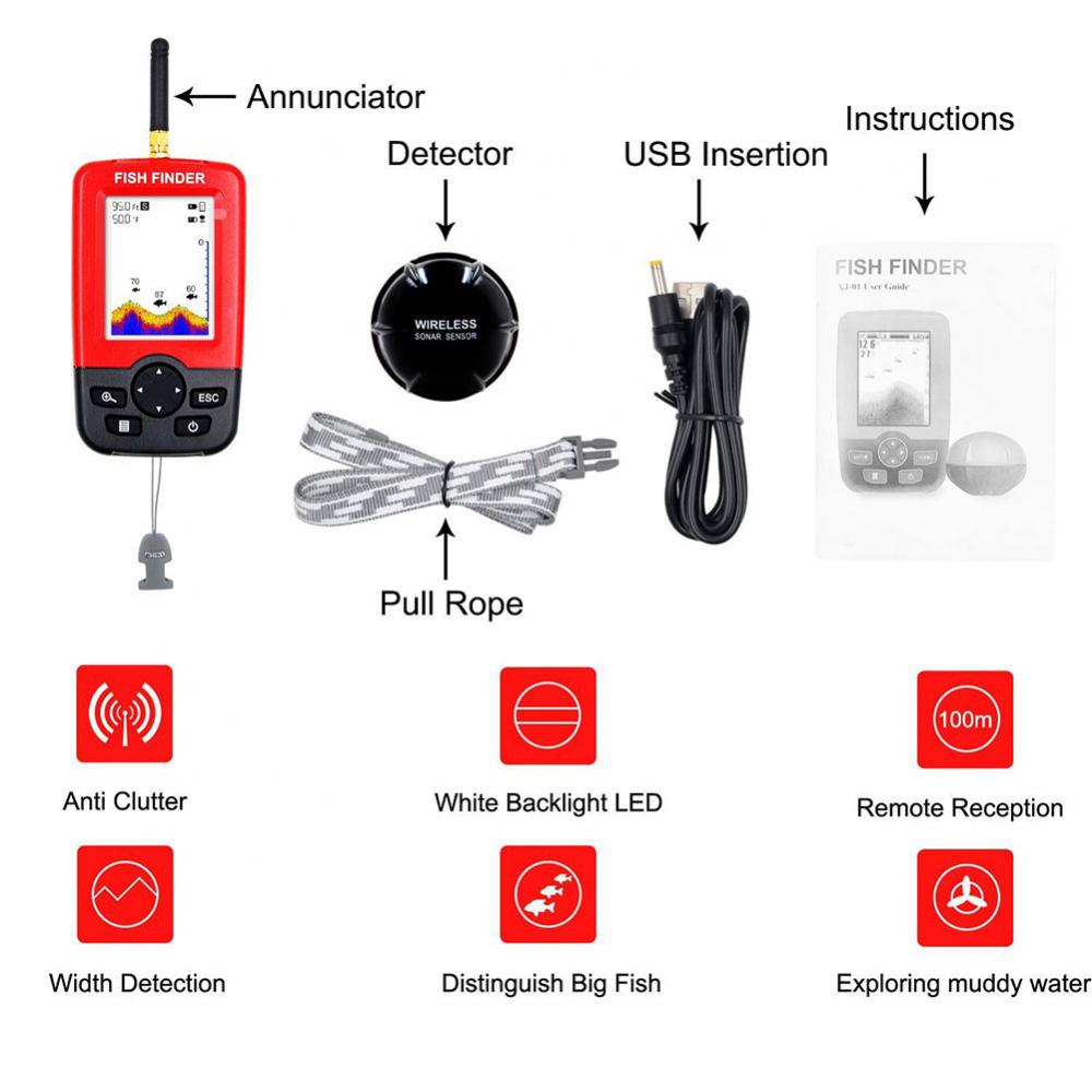 Fish Finder Portable - Lake Sea Fishing Smart Portable Fish