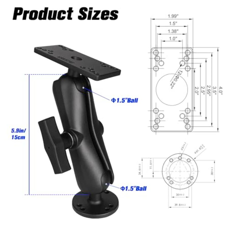 Kayak/boat fish finder mount:  – Fish Finder Mount Bewertung und Preis