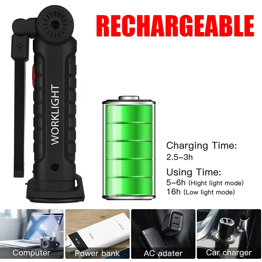 Rechargeable Magnetic Work Lig – Fishing Light Bewertung und Preis