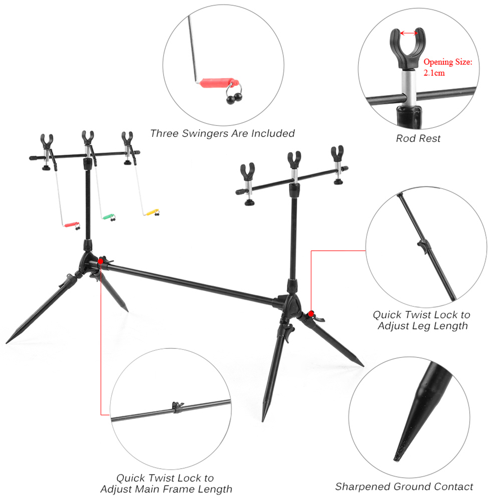 Lixada 3-in-1 Fishing Rod Pod  – Bite Indicator Bewertung und Preis