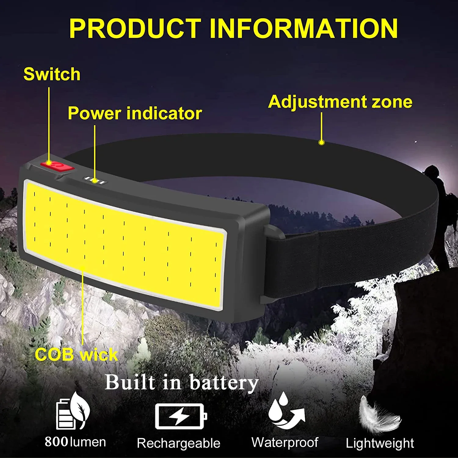 COB Portable LED Headlights Ou – Fish Finder Battery Bewertung und Preis