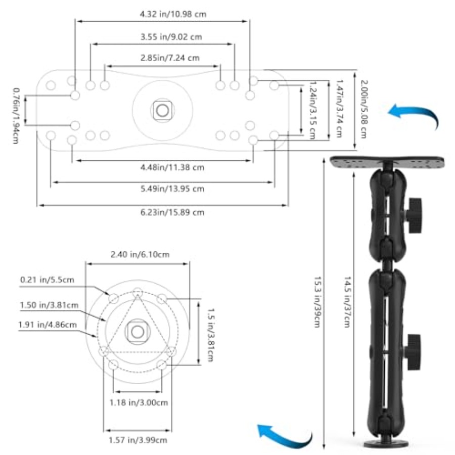 Aluminum Alloy Fish Finder Mou – Fish Finder Mount Bewertung und Preis