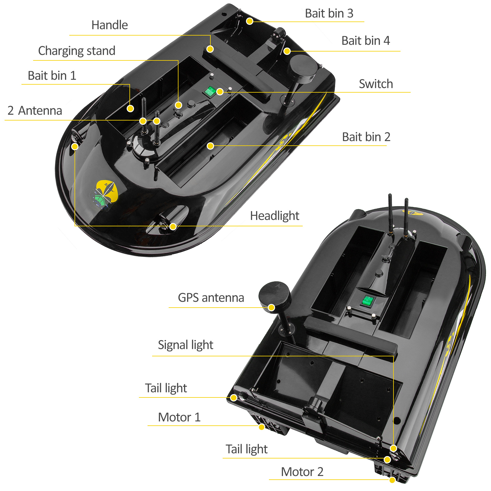 GPS RC Fish Bait Boat 8kg Load – Fishing Gps Bewertung und Preis