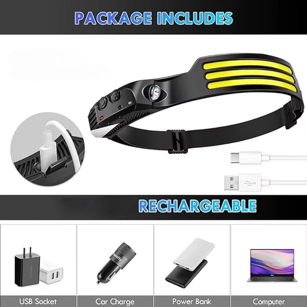 COB LED Induction Headlamp USB – Fish Finder Battery Bewertung und Preis