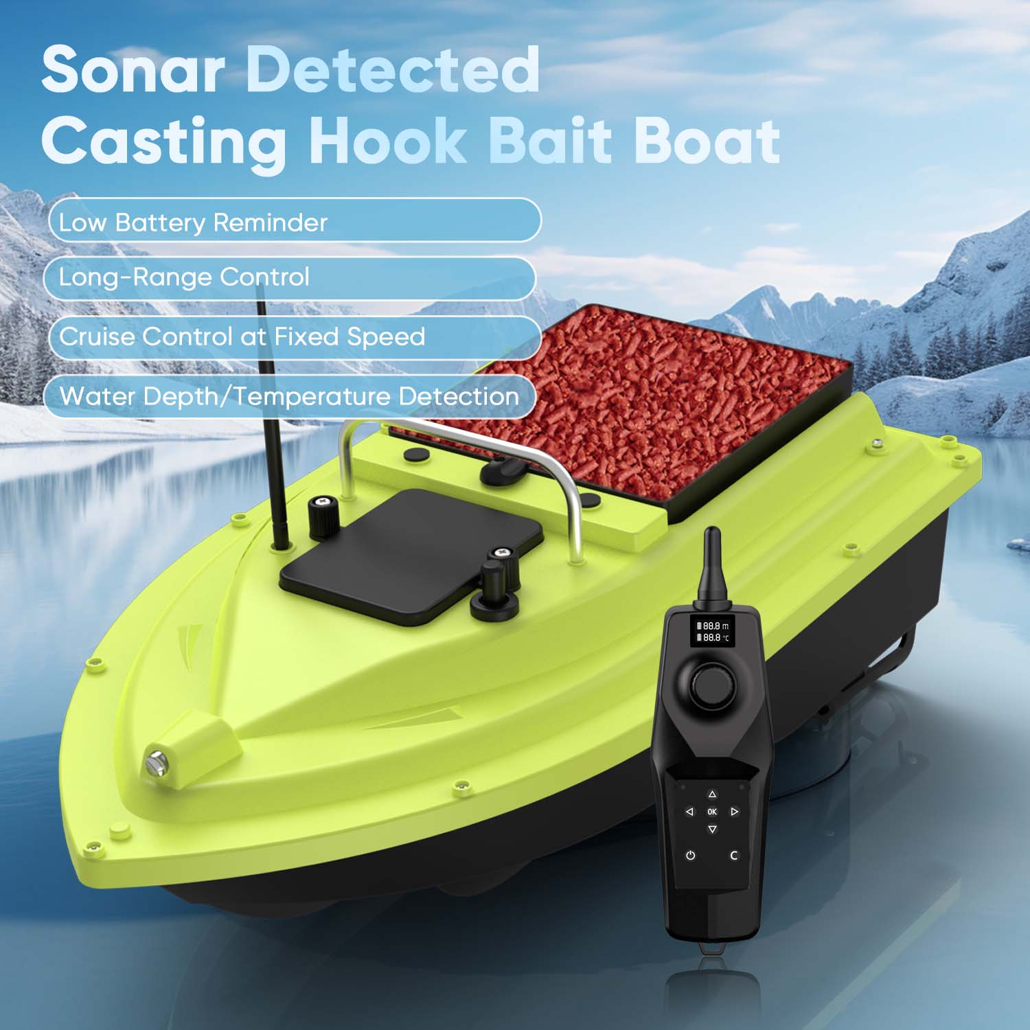D36 RC Fishing Bait Boat with  – Fish Finder Cable Bewertung und Preis